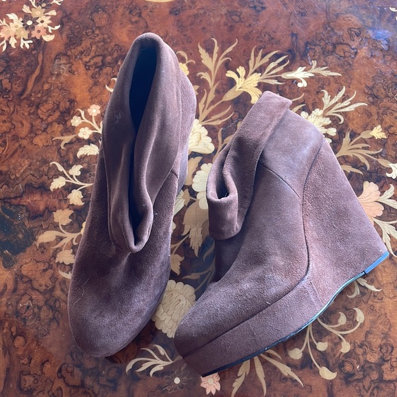 Lot of two JOIE & POUR LA VICTOIRE ultra lightweight wedge ankle boots sz6 - Picture 4 of 5